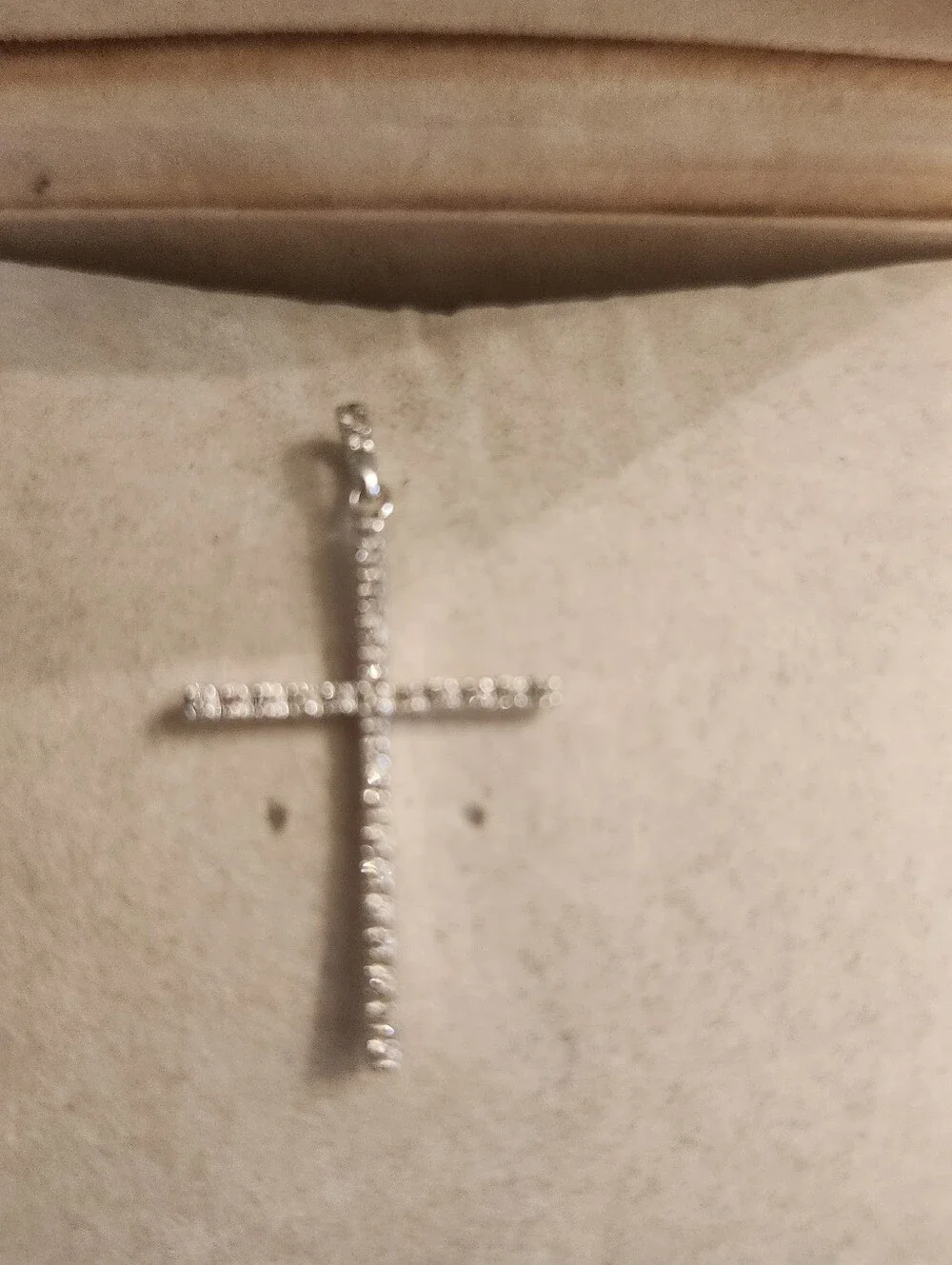 0.17CTW-0.26CTW Natural Diamond 14K White Gold Cross Pendant